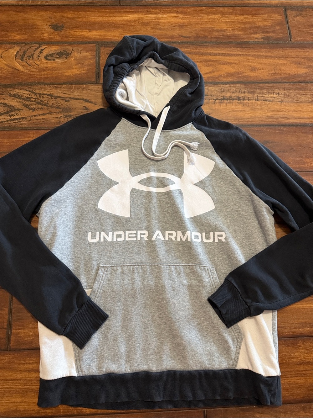 Under Armour Gray, Black and White Zip-Up Style Hoodie
